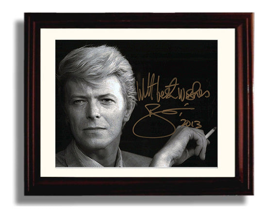 David Bowie - Thin White Duke - Vintage Music Wall Art - 8x10 Beveled Frame music decor