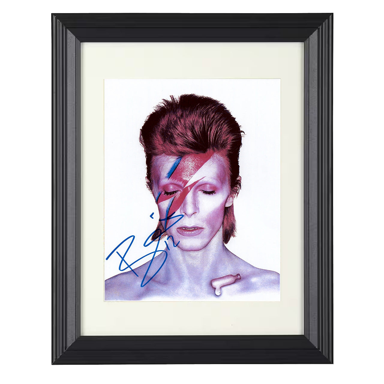 David Bowie – Ziggy Stardust Forever Image – 8x10 black beveled framed music wall art