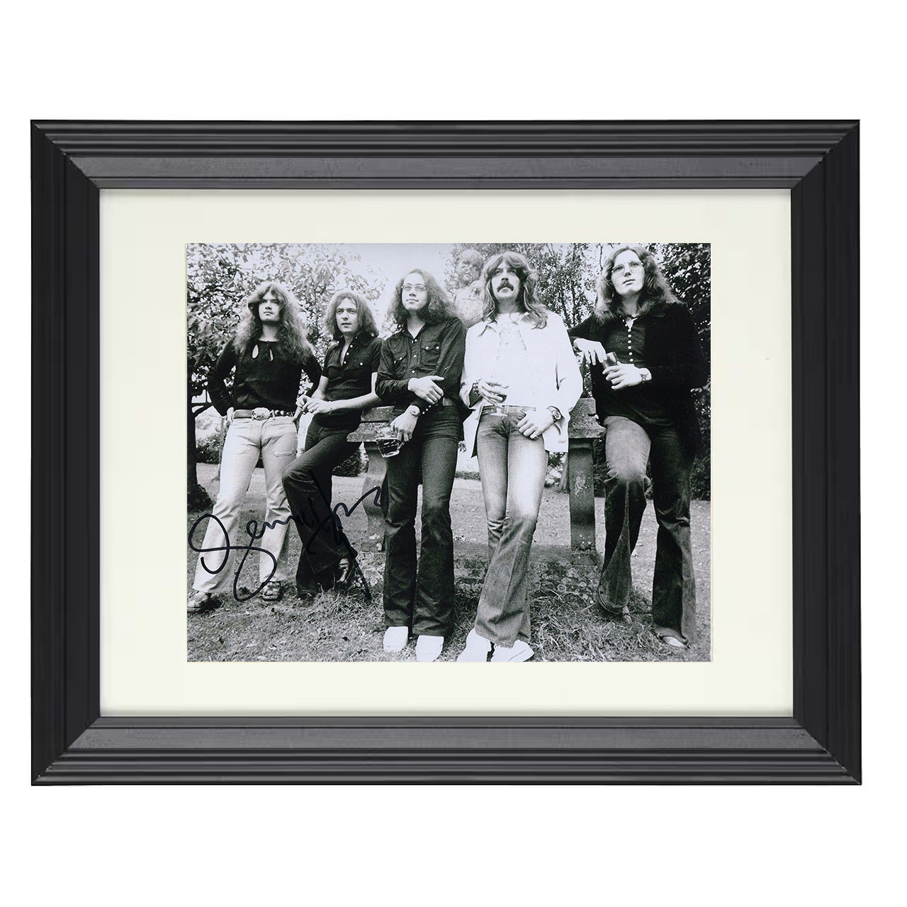 Deep Purple – Smoke on the Water – 8x10 black beveled framed music wall art