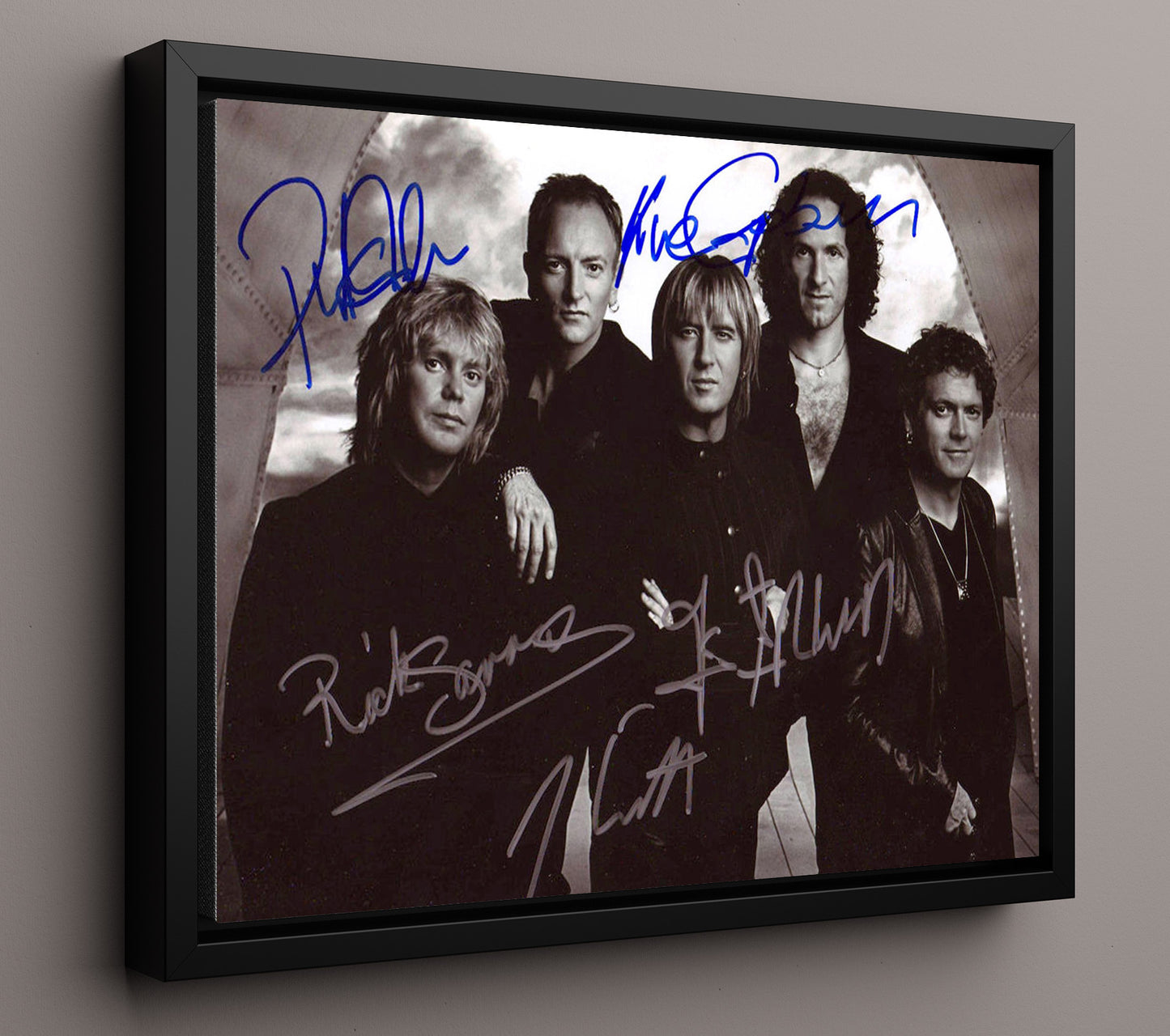 Def Leppard - British Rock Breakthrough - Vintage Music Wall Art - 16x20 Framed Canvas music decor
