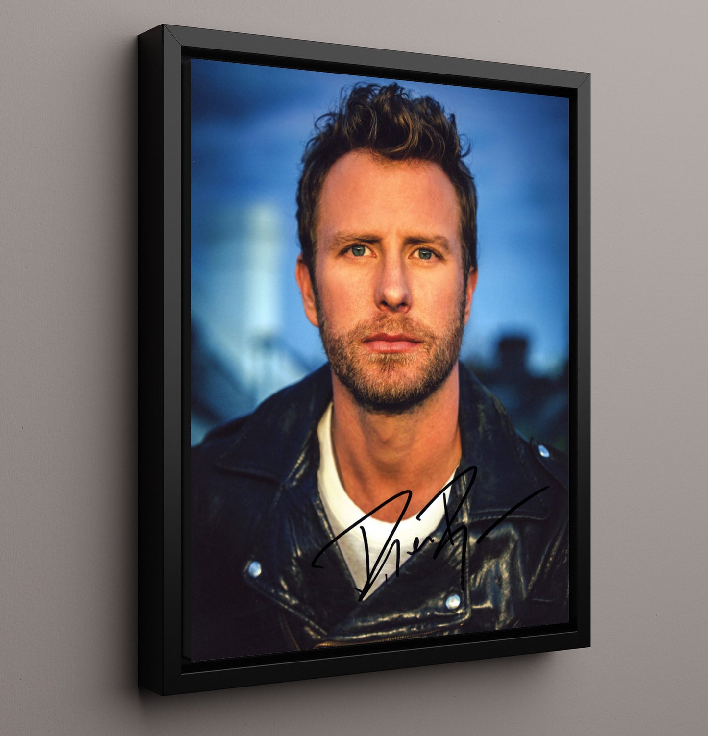 Dierks Bentley - Modern Country Portrait Leather Jacket - Vintage Music Wall Art - 16x20 Framed Canvas music decor