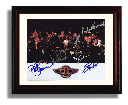 Doobie Brothers - Long Train Runnin Rhythm - Vintage Music Wall Art - 8x10 Beveled Frame music decor
