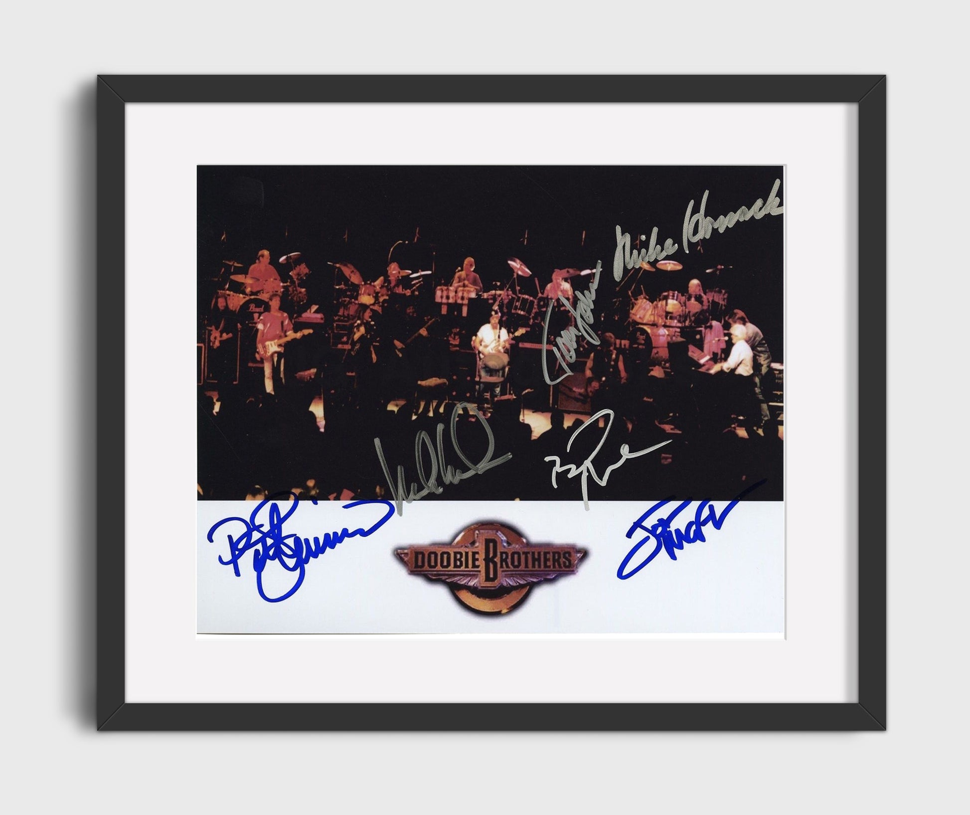 Doobie Brothers - Long Train Runnin Rhythm - Vintage Music Wall Art - 16x20 Gallery Frame music decor