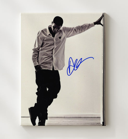 Drake - Minimalist Studio Pose Leaning Against Wall 16x20 Gallery Frame vintage music wall art