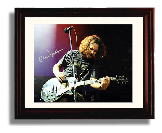 Eddie Vedder - Grunge Voice Icon - Vintage Music Wall Art - 8x10 Beveled Frame music decor