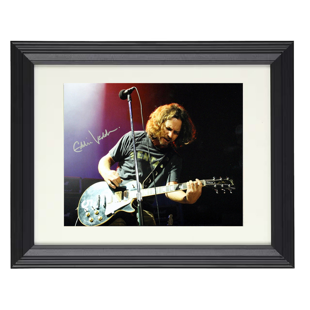 Eddie Vedder – Grunge Voice Icon – 8x10 black beveled framed music wall art