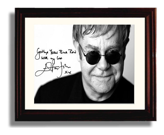 Elton John - Rocket Man Legacy - Vintage Music Wall Art - 8x10 Beveled Frame music decor