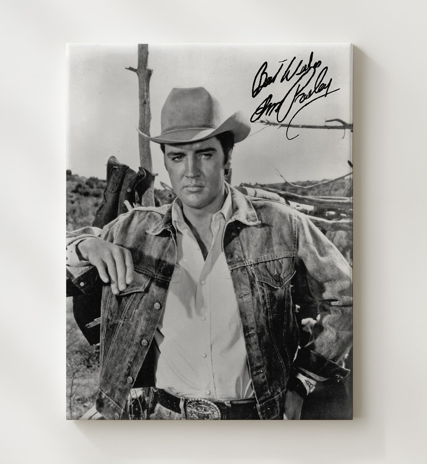 Elvis Presley - Cowboy Crooner Music Wall Art 20x24 Canvas wall art print – Music decor