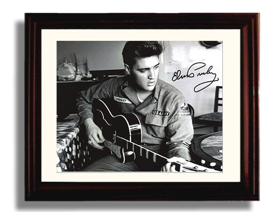 Elvis Presley - GI Blues Guitar - Vintage Music Wall Art - 8x10 Beveled Frame music decor