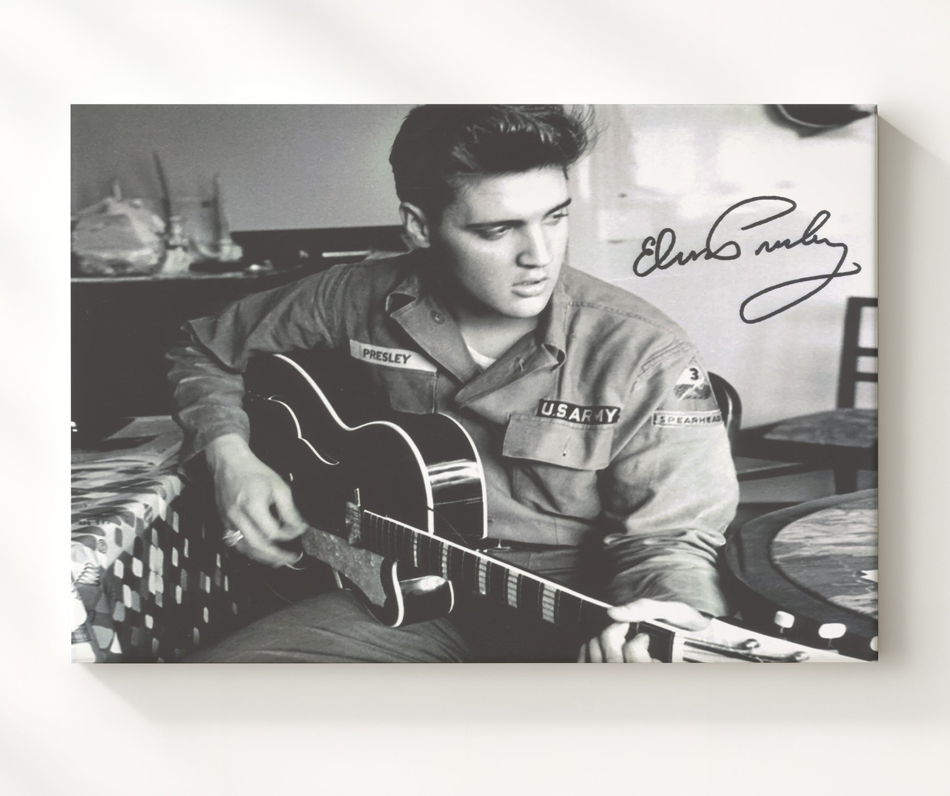 Elvis Presley - GI Blues Guitar - Vintage Music Wall Art - 20x24 Canvas music decor