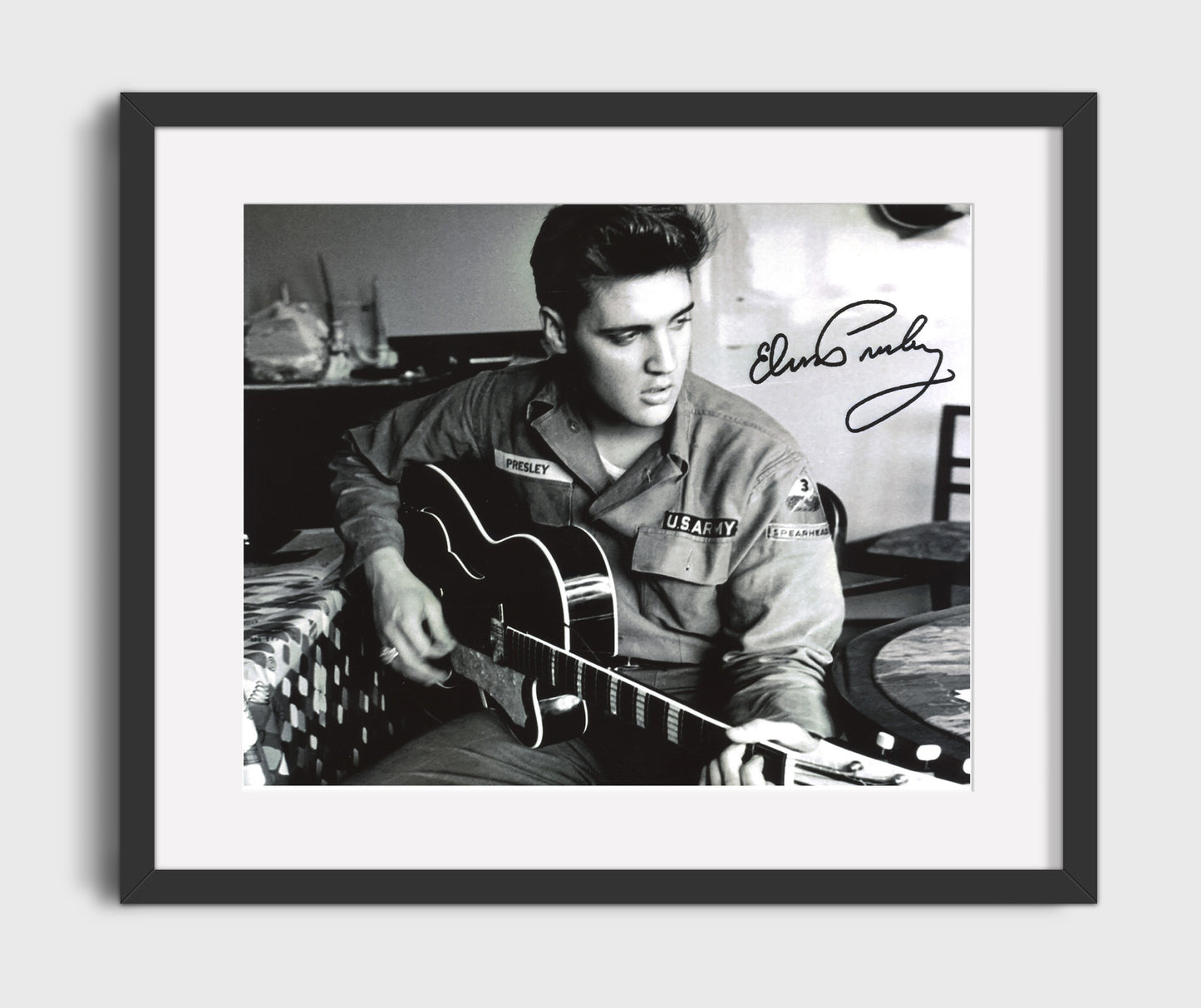 Elvis Presley - GI Blues Guitar - Vintage Music Wall Art - 16x20 Gallery Frame music decor