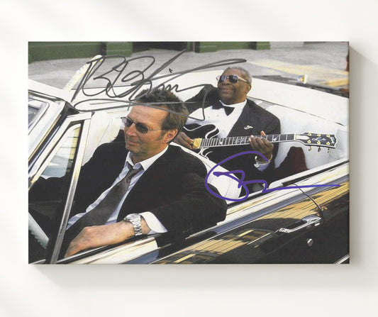 Eric Clapton and B.B. King - Blues Royalty 16x20 Gallery Frame vintage music wall art