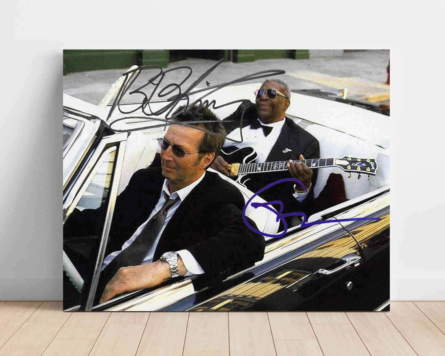 Eric Clapton and B.B. King - Blues Royalty - Vintage Music Wall Art - 16x20 Unframed Print music decor
