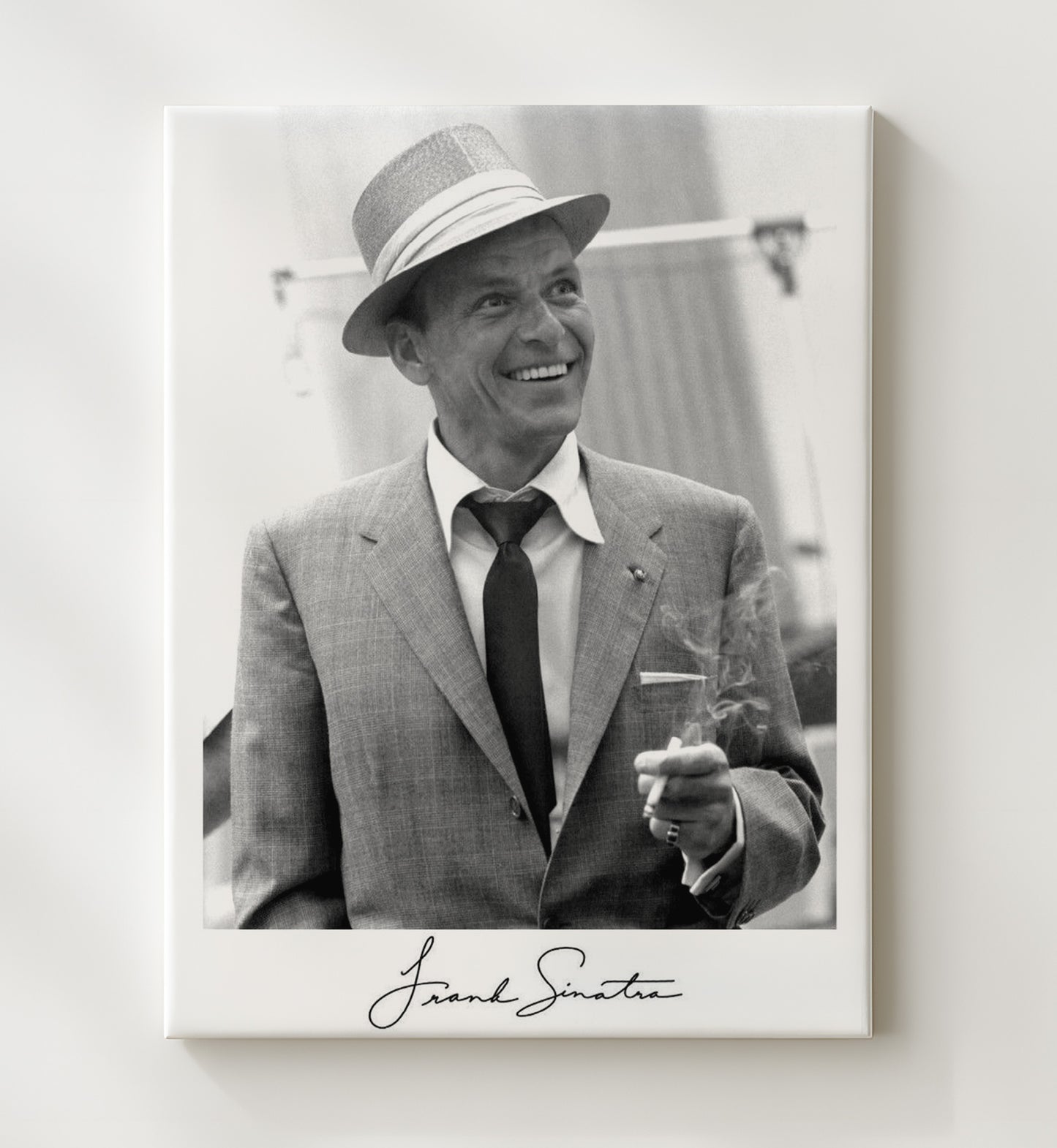 Frank Sinatra - Swinging Smile - Vintage Music Wall Art - 20x24 Canvas music decor