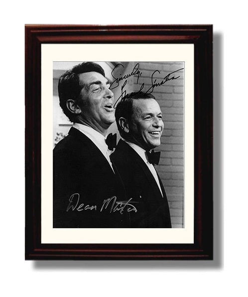 Frank Sinatra and Dean Martin - Rat Pack Charm Music Wall Art 8x10 Beveled Frame wall art print – Music decor