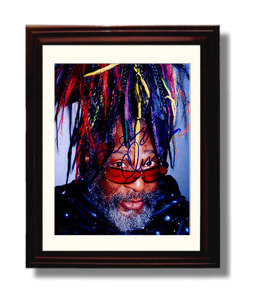 George Clinton - Funk Legend Colorful Braids Portrait Music Wall Art 8x10 Beveled Frame wall art print – Music decor