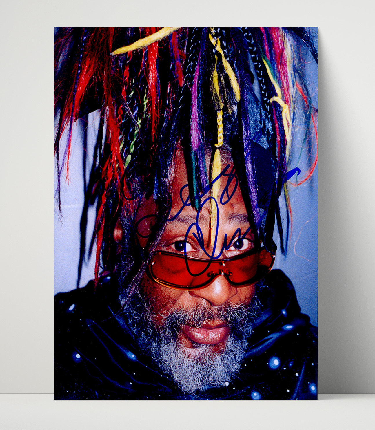 George Clinton - Funk Legend Colorful Braids Portrait Music Wall Art 16x20 Unframed Print wall art print – Music decor