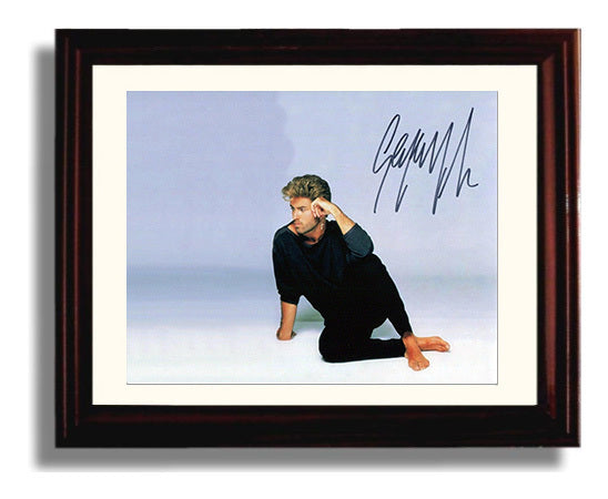 George Michael - 80s Pop Royalty - Vintage Music Wall Art - 8x10 Beveled Frame music decor