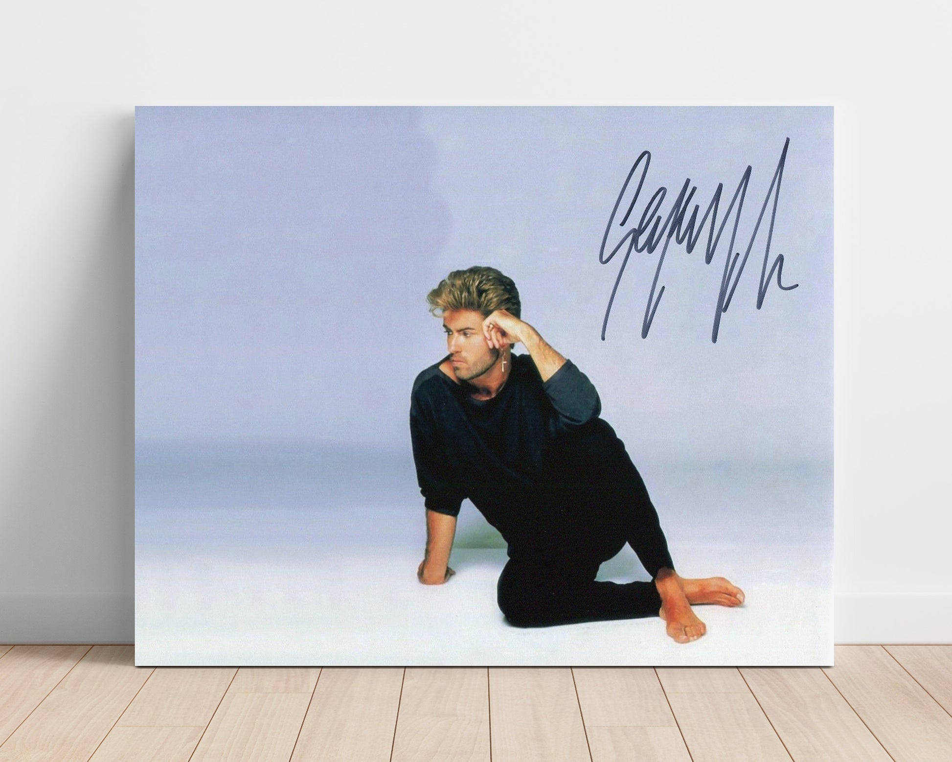 George Michael - 80s Pop Royalty - Vintage Music Wall Art - 16x20 Unframed Print music decor