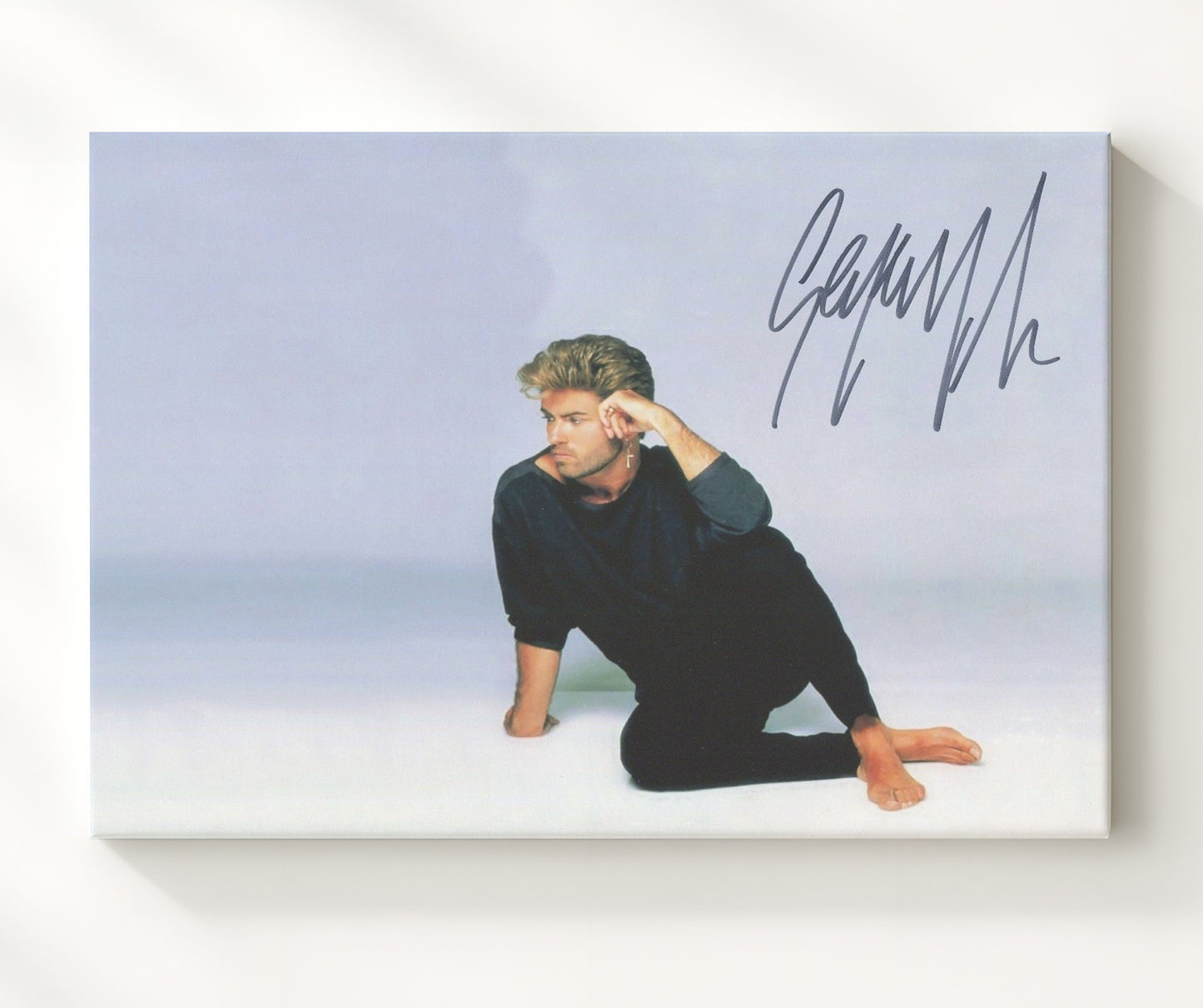 George Michael - 80s Pop Royalty - Vintage Music Wall Art - 20x24 Canvas music decor