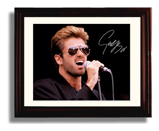 George Michael - Faith Era Vocal - Vintage Music Wall Art - 8x10 Beveled Frame music decor