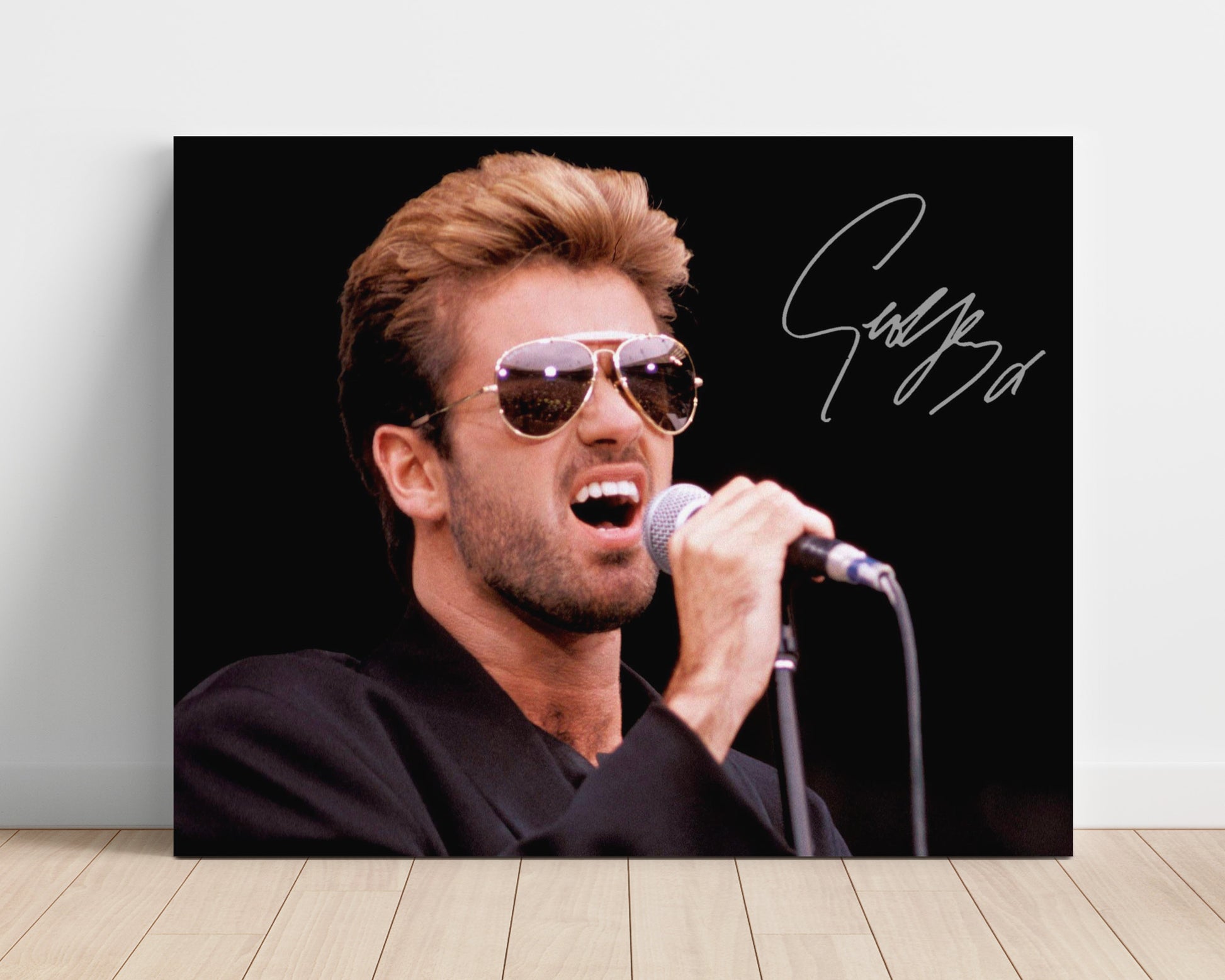 George Michael - Faith Era Vocal - Vintage Music Wall Art - 16x20 Unframed Print music decor