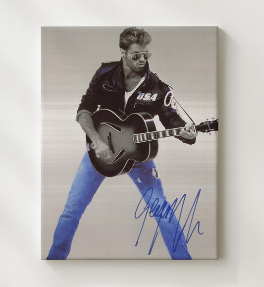 George Michael - Faith in Blue Jeans 16x20 Gallery Frame vintage music wall art
