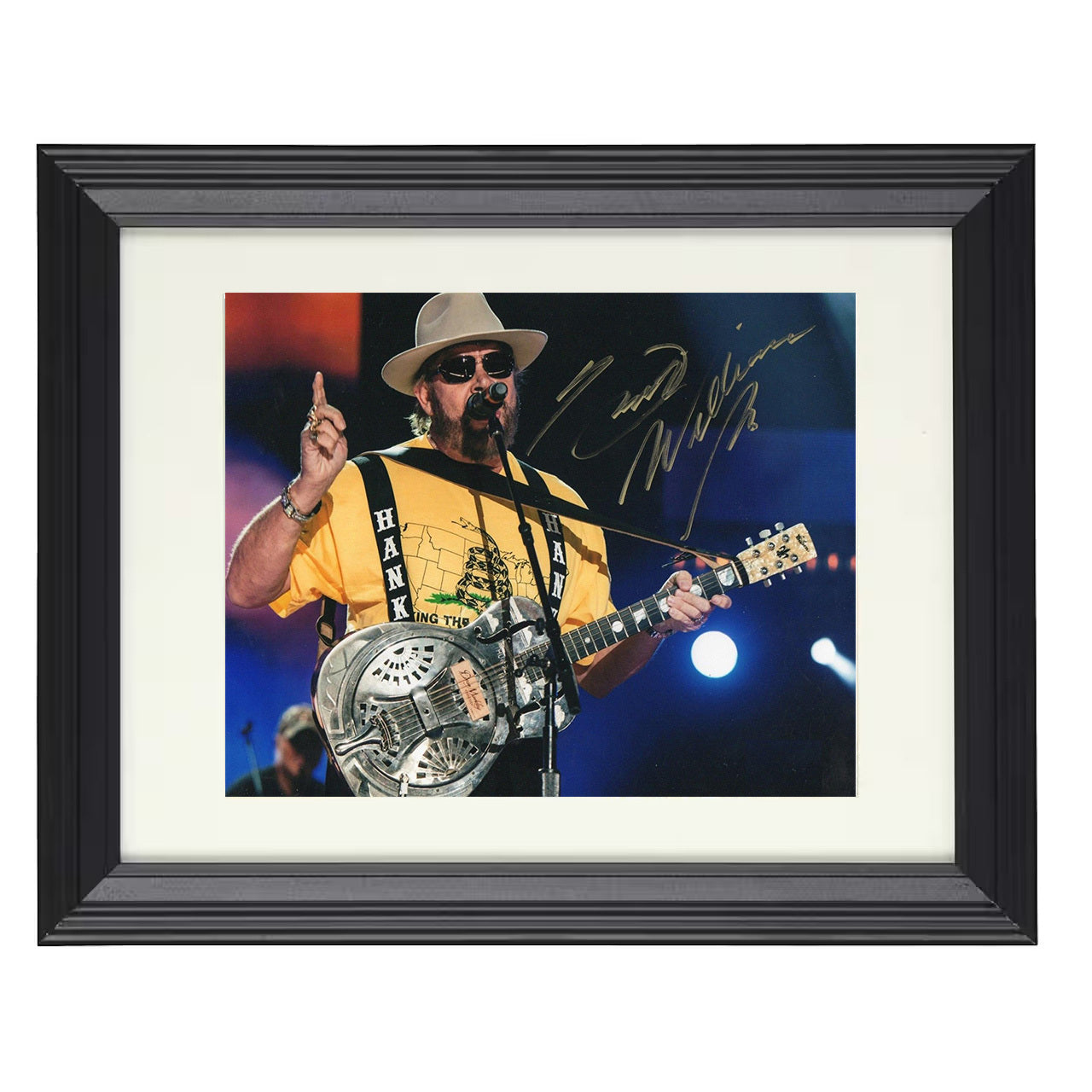 Hank Williams Jr. – Southern Outlaw Sound – 8x10 black beveled framed music wall art