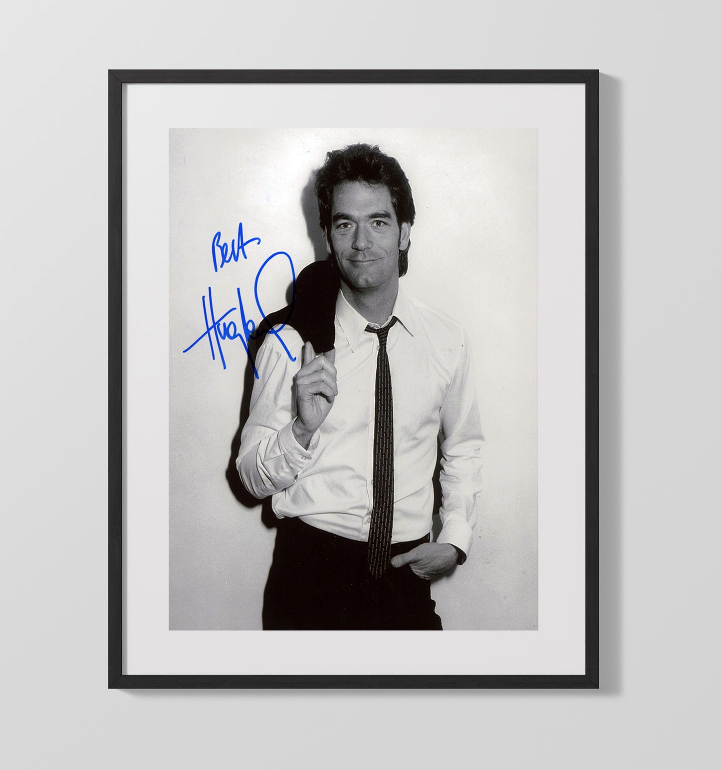 Huey Lewis - Studio Portrait Shirt And Tie - Vintage Music Wall Art - 16x20 Gallery Frame music decor