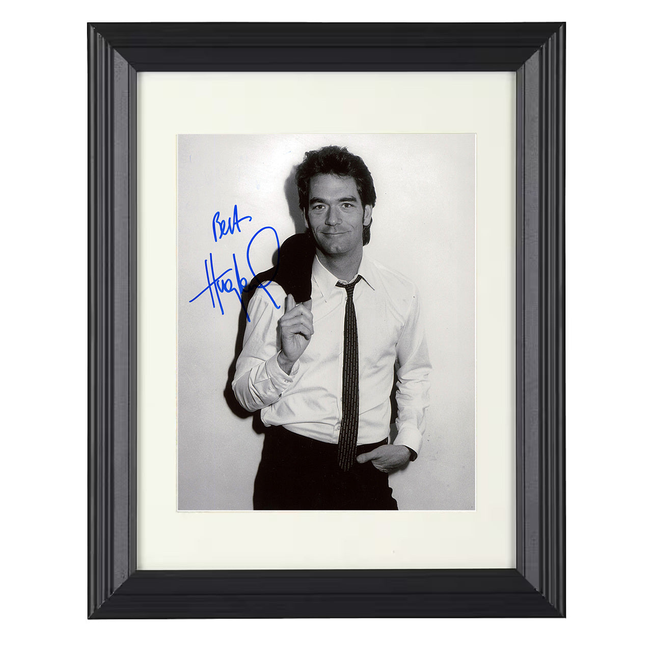 Huey Lewis – Promo Image Shirt and Tie – 8x10 black beveled framed music wall art