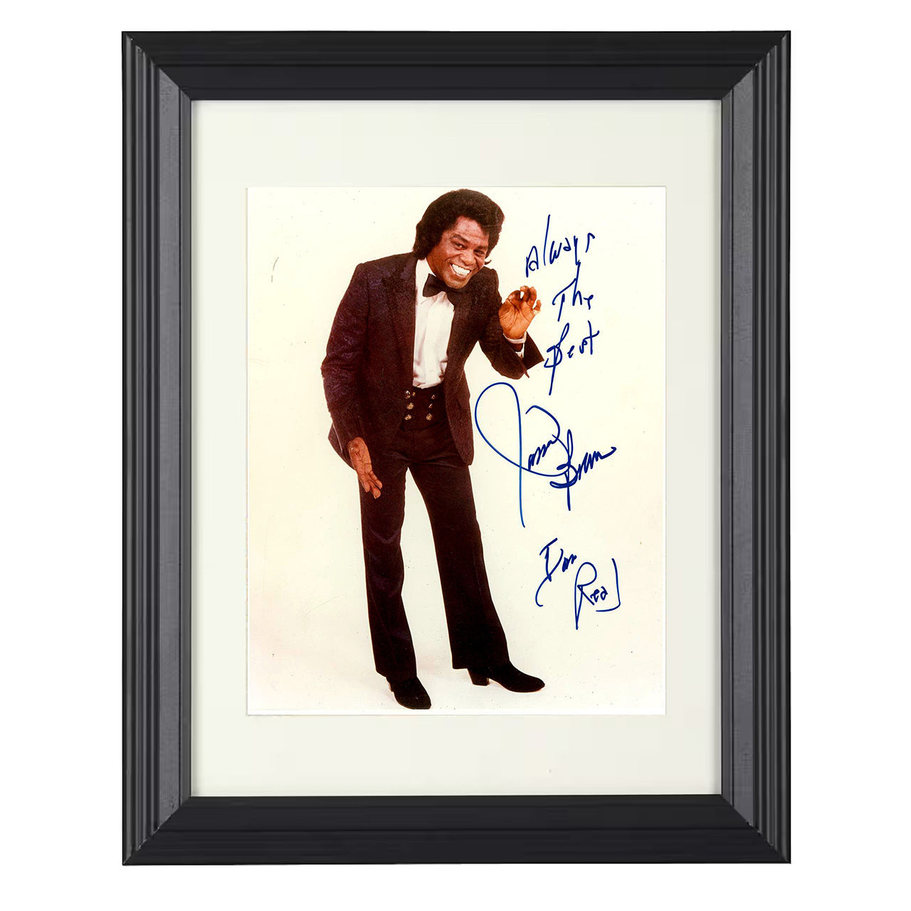 James Brown – The Godfather Groove Image – 8x10 black beveled framed music wall art