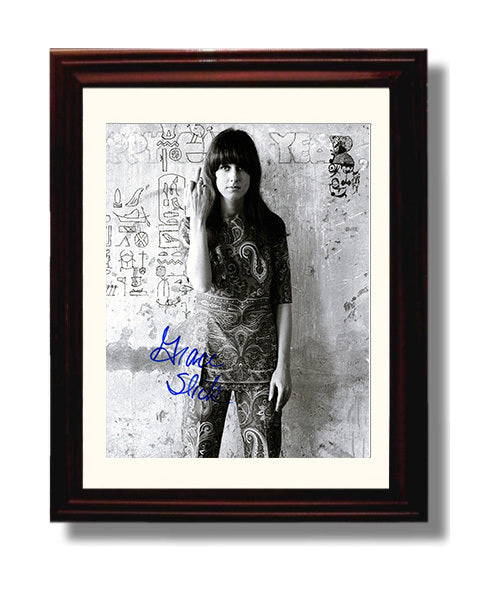 Jefferson Airplane - Grace Slick Paisley Outfit Portrait Music Wall Art 8x10 Beveled Frame wall art print – Music decor