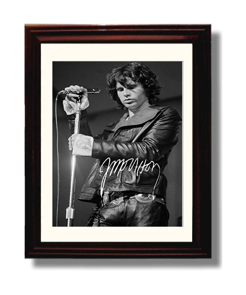 Jim Morrison - Lizard King in Leather Music Wall Art 8x10 Beveled Frame wall art print – Music decor