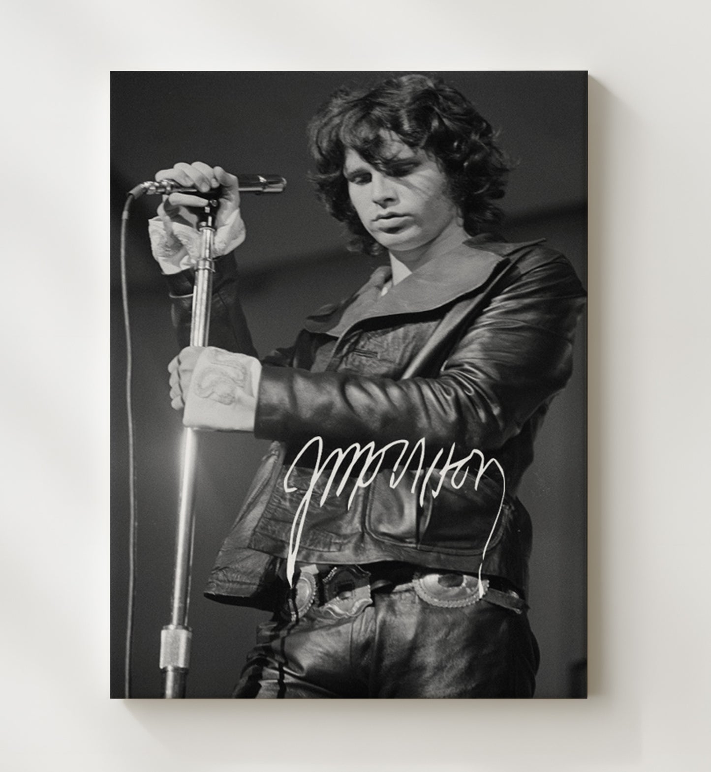 Jim Morrison - Lizard King in Leather Music Wall Art 20x24 Canvas wall art print – Music decor