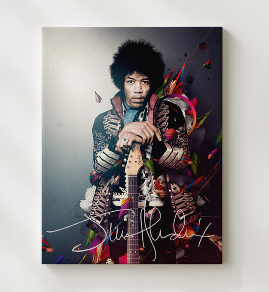 Jimi Hendrix - Colorful Cosmic Gaze 16x20 Gallery Frame vintage music wall art