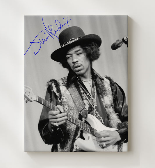 Jimi Hendrix - Hat and Strat Cool 16x20 Gallery Frame vintage music wall art