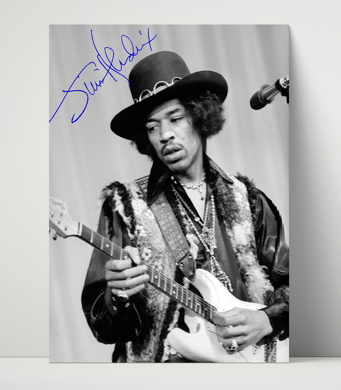 Jimi Hendrix - Hat and Strat Cool Music Wall Art 16x20 Unframed Print wall art print – Music decor
