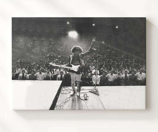Jimi Hendrix - Peace Sign and Electric Magic 16x20 Gallery Frame vintage music wall art