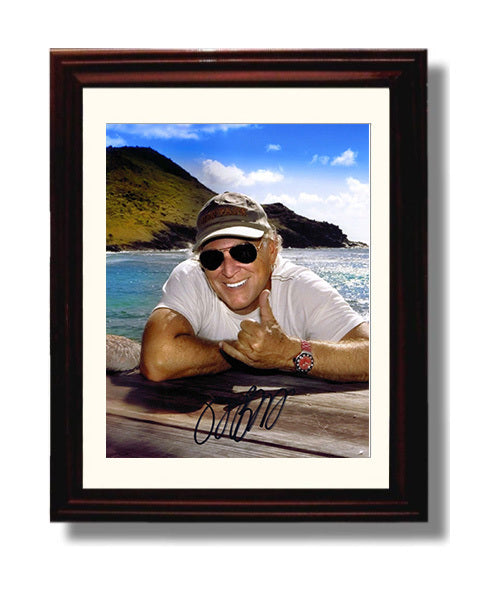 Jimmy Buffett - Island Time Forever Music Wall Art 8x10 Beveled Frame wall art print – Music decor