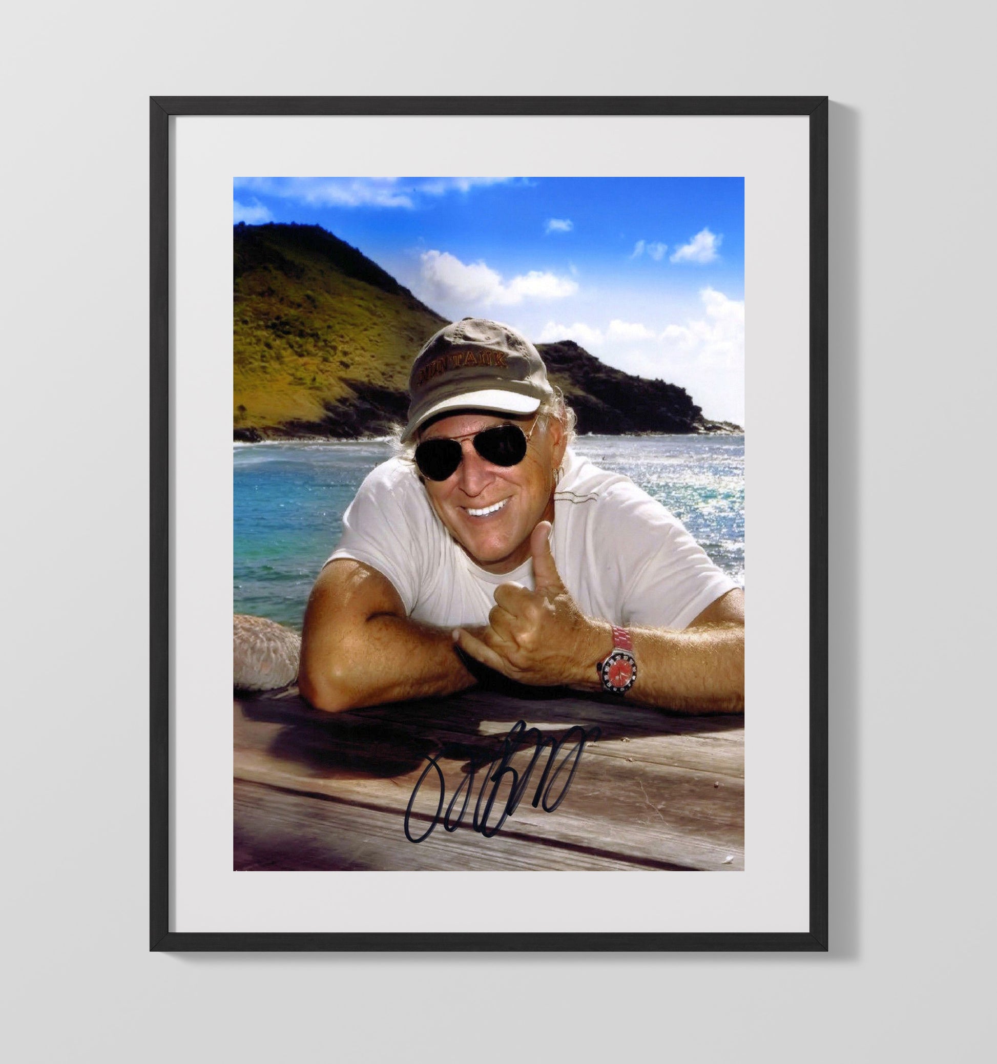 Jimmy Buffett - Island Time Forever Music Wall Art 16x20 Gallery Frame wall art print – Music decor