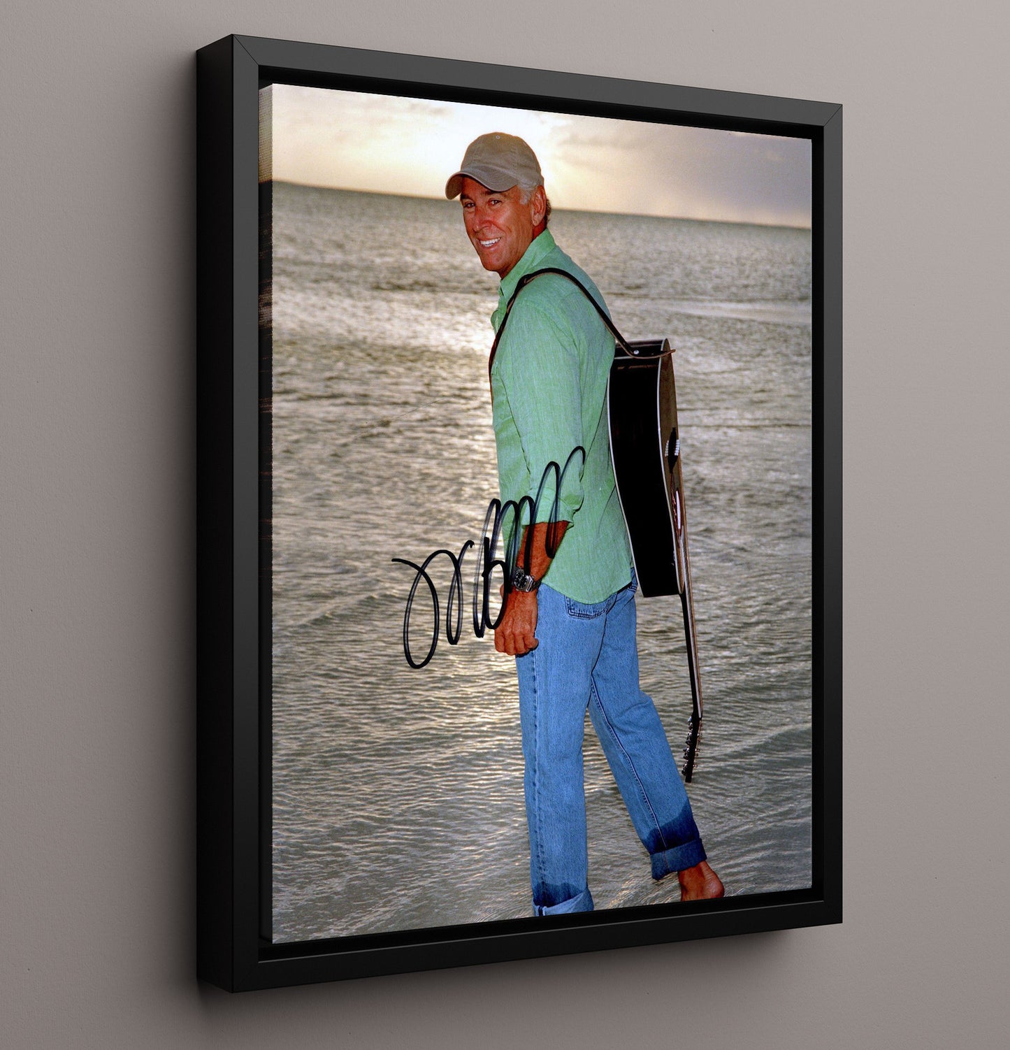 Jimmy Buffett - Sunset Serenade - Vintage Music Wall Art - 16x20 Framed Canvas music decor