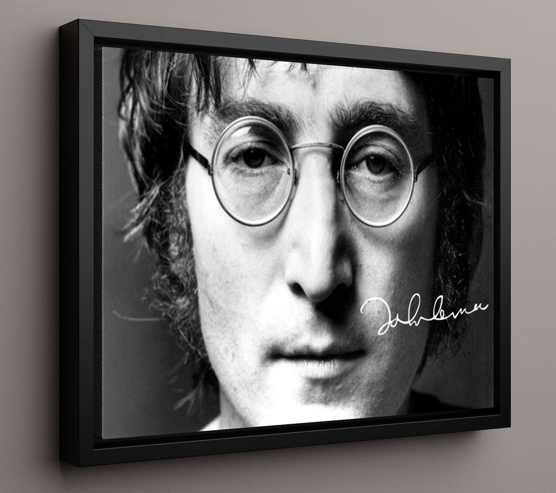 John Lennon - Imagine Era Visionary - Vintage Music Wall Art - 16x20 Framed Canvas music decor