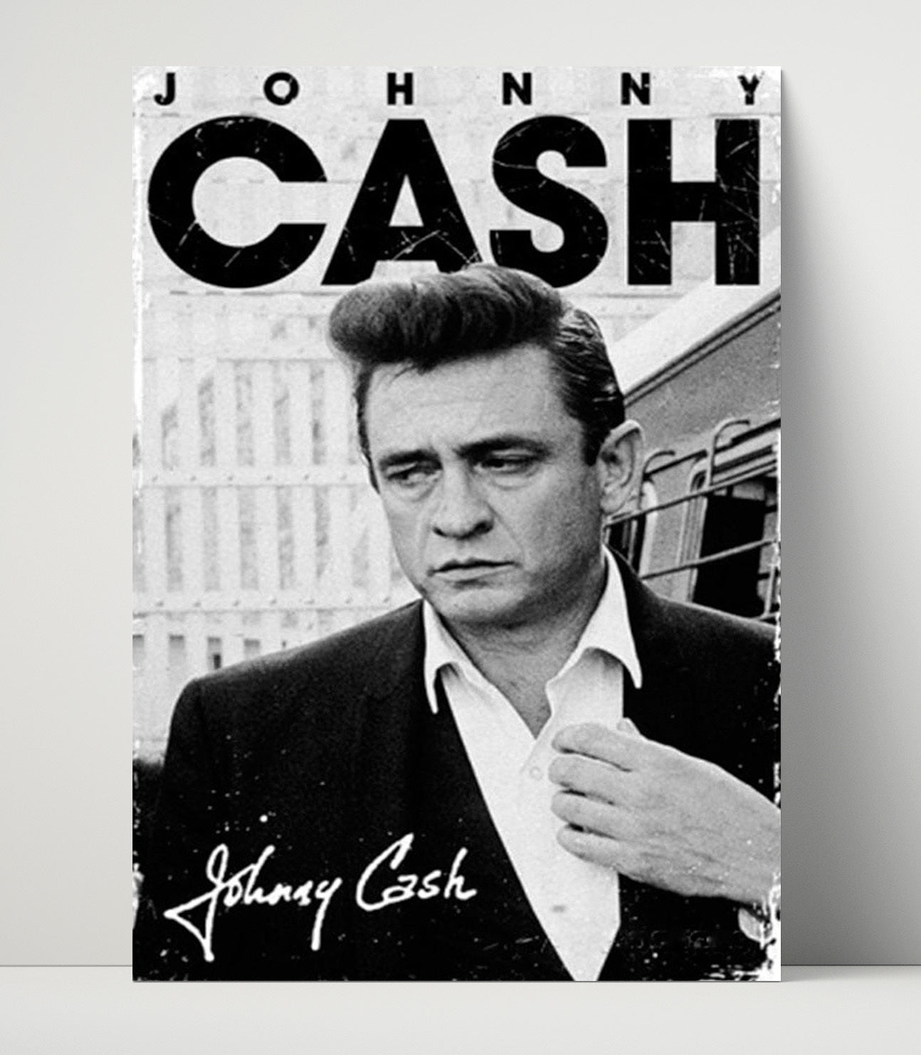 Johnny Cash - Cash Album Cover Portrait - Vintage Music Wall Art - 16x20 Unframed Print music decor