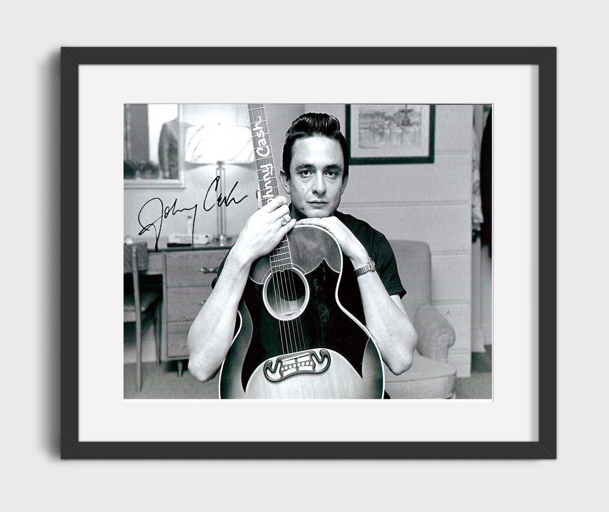 Johnny Cash - Man in Black Legacy 8x10 Framed Canvas vintage music wall art