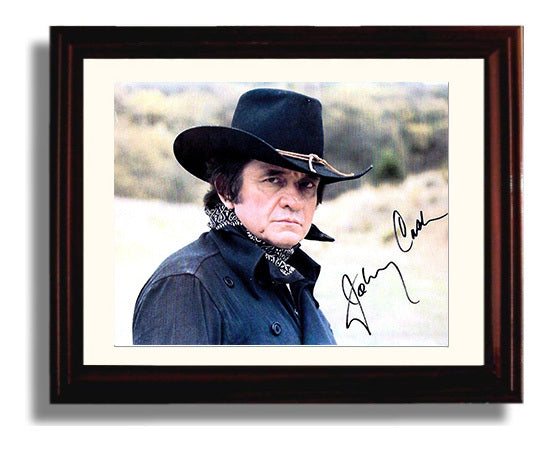 Johnny Cash - Outlaw Stare - Vintage Music Wall Art - 8x10 Beveled Frame music decor