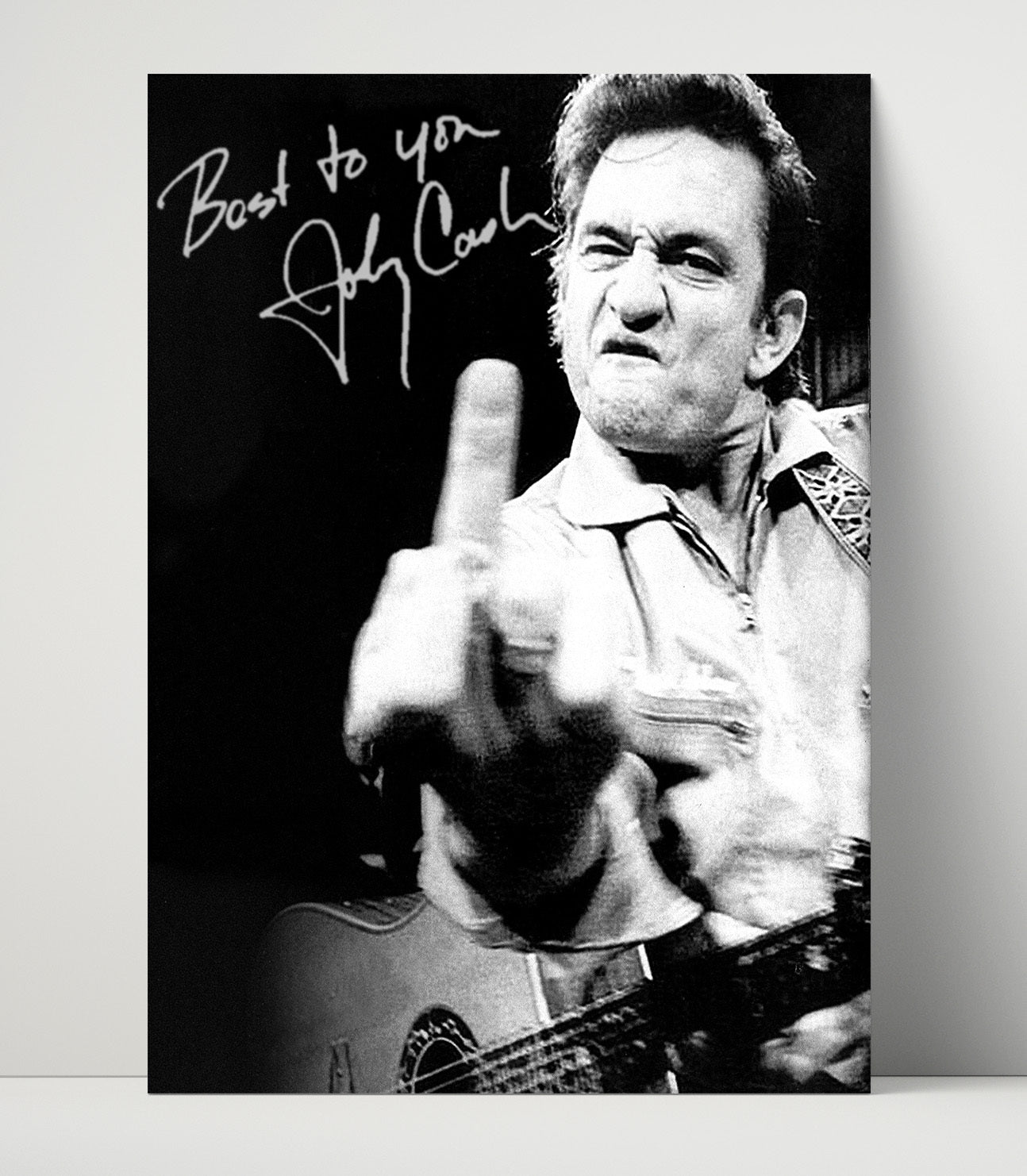 Johnny Cash - the Man in Black Salute Music Wall Art 16x20 Unframed Print wall art print – Music decor