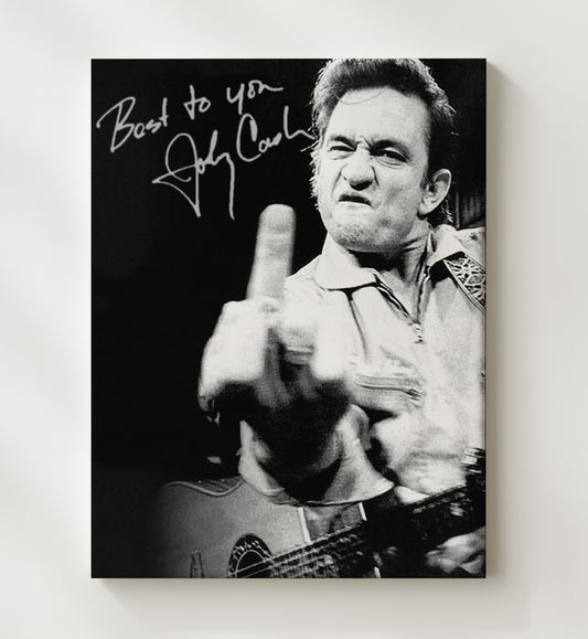 Johnny Cash - The Man in Black Salute 16x20 Gallery Frame vintage music wall art