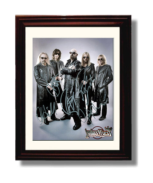 Judas Priest - Leather and Steel Music Wall Art 8x10 Beveled Frame wall art print – Music decor