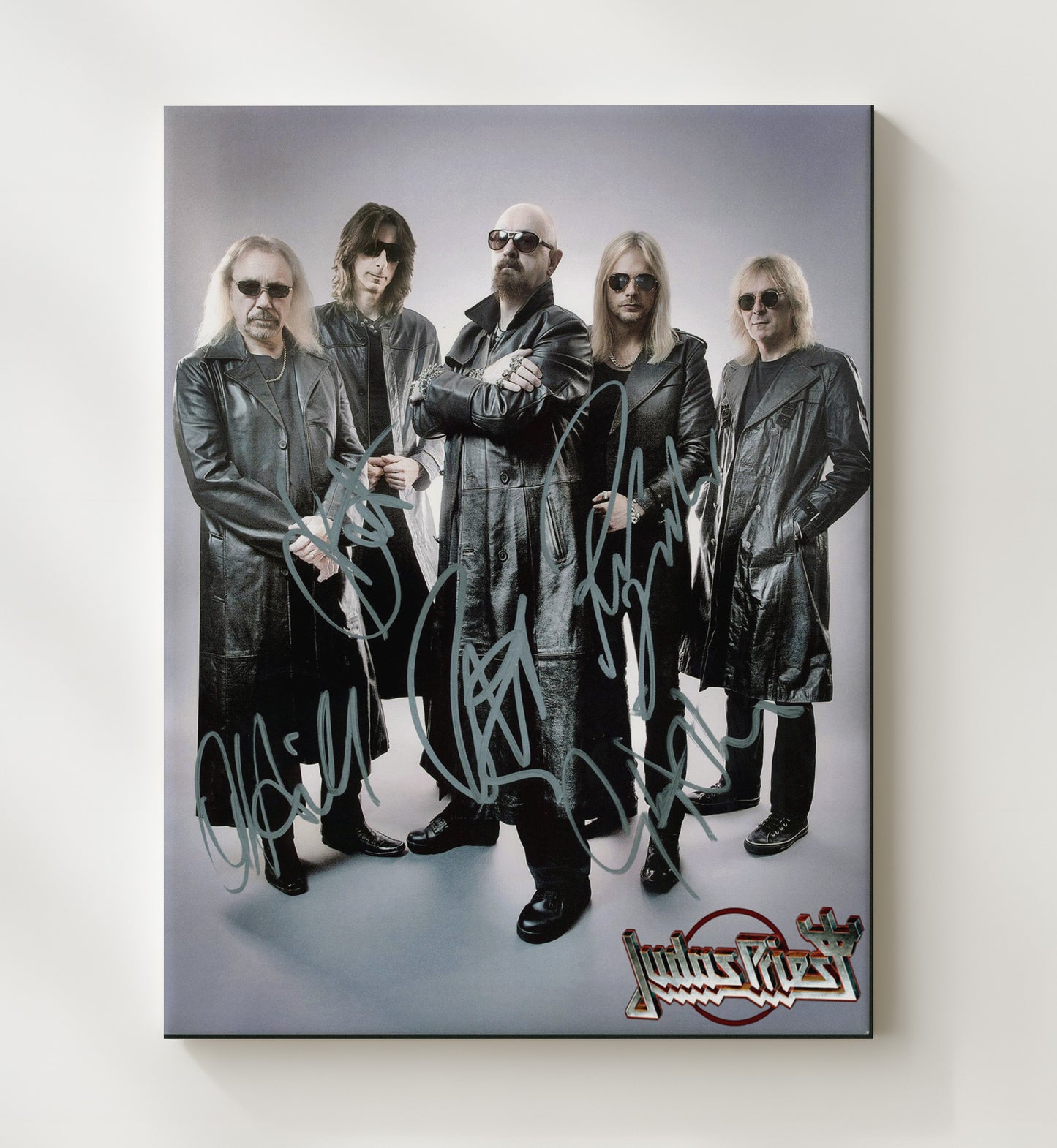 Judas Priest - Leather and Steel - Vintage Music Wall Art - 20x24 Canvas music decor