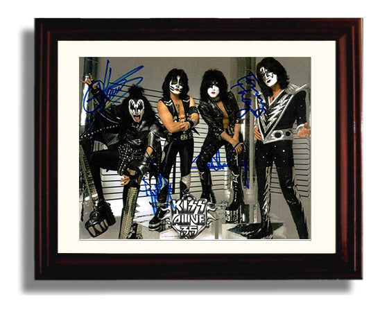 KISS - Face Paint Glam Rock Legends - Vintage Music Wall Art - 8x10 Beveled Frame music decor